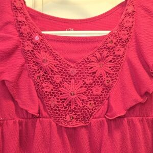 The Children's Place Hot Pink Girl's Tunic Top Size Large 10/12